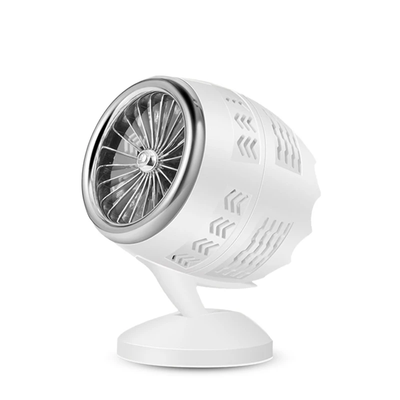 Электрический мини портативный турбо вентилятор с двойным лезвием вентилятор охладитель воздуха два скорости управления летний Вентилятор охлаждения - Цвет: White