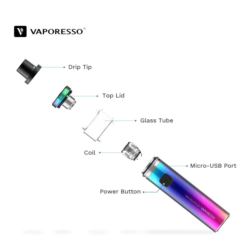 Vaporesso Sky Solo Plus vape комплект 2 мл и 8 с батареей 3000 мАч GT сетка спиральная электронная