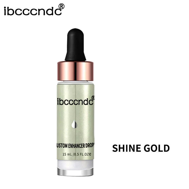 Жидкий текстовый маркер Make Up хайлайтер тональный крем перламутровый для лица светящийся ультраконцентрированный Осветляющий косметический косметик макияж - Цвет: SHINE GOLD