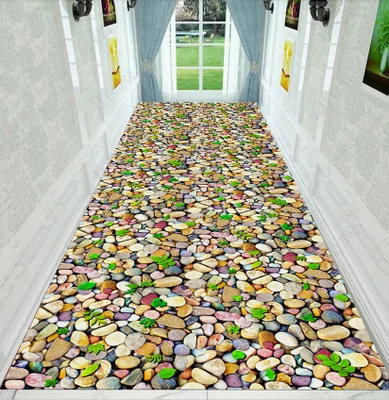 Printing 3D Carpet Cobblestone Rugs And Carpets For Home Living Room Area Rug Skidproof Kitchen Rug Custom Corridor Aisle Stair