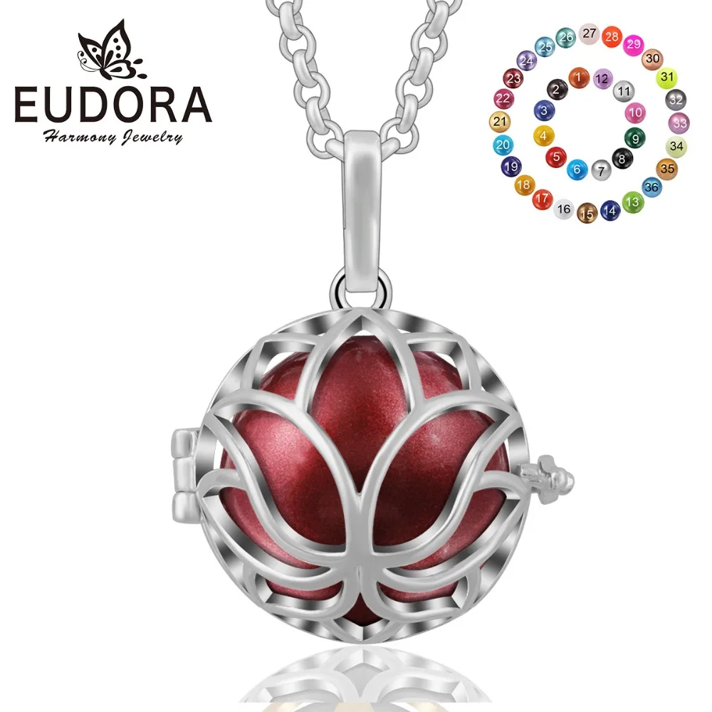 

Lotus Floral Style Eudora Harmony Ball Baby Chime Angel Caller Cage Pendant Floating Bola Aromatherapy Locket Pendant K162N20