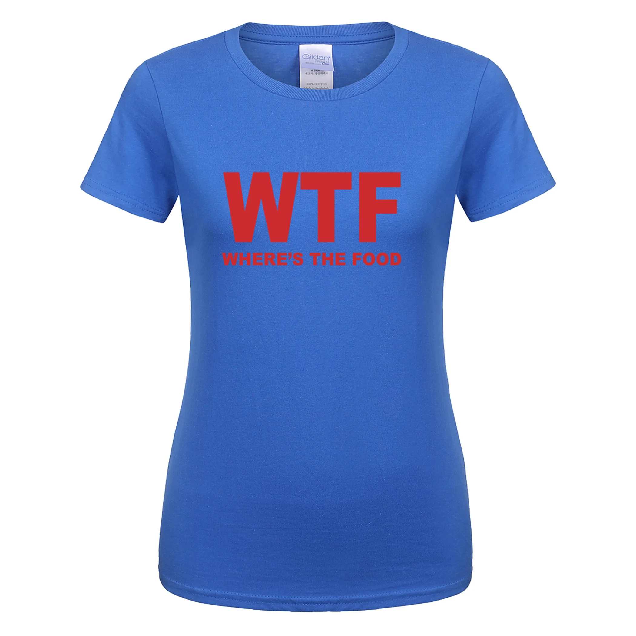 WTF Where Is The Food 2018 New Funny Women T shirt Casual Loose Fashion