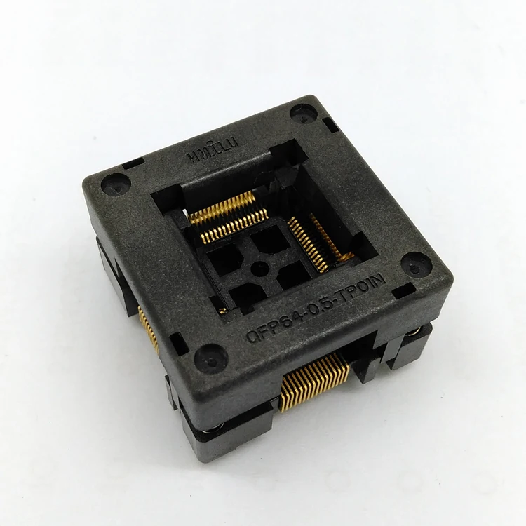 QFP64 TQFP64 LQFP64 Open top Structure Burn in Socket Pitch 0.5mm FPQ-64-0.5-06 Test Flash Programming Adapter