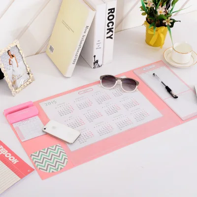 4 кавайных цвета, многофункциональные держатели для ручек, блокноты для записей, коврик с календарем, обучающий коврик, офисный коврик, аксессуары для стола - Цвет: Pink