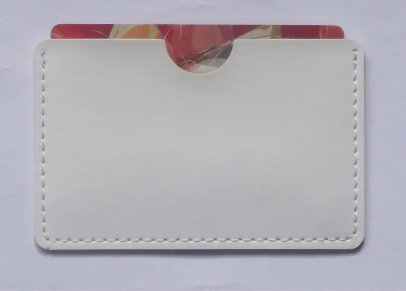 

Free Shipping 2pcs Business Card Holder Horizontal Artificial leather white card holders,OEM welcome
