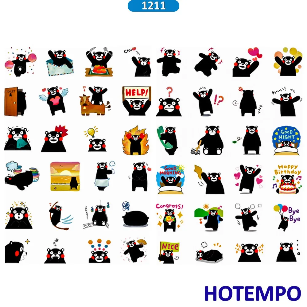 

Kumamon Cartoon Stickers for Girl Children Kids Gift DIY Letter Diary Scrapbooking Stationery Pegatinas Stickers