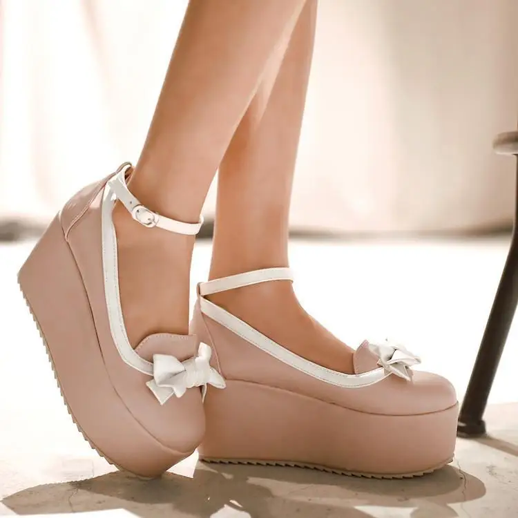 

spring lolita shoes 2019 summer friends korean fashion harajuku kawaii shoe personality sweet cute bow cosplay women shoes