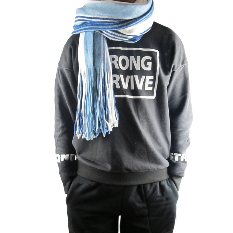 

Maikun Scarf for Unisex Fashion Warm Stripe Stole for Men Women Shawl Bufandas Winter Scarf