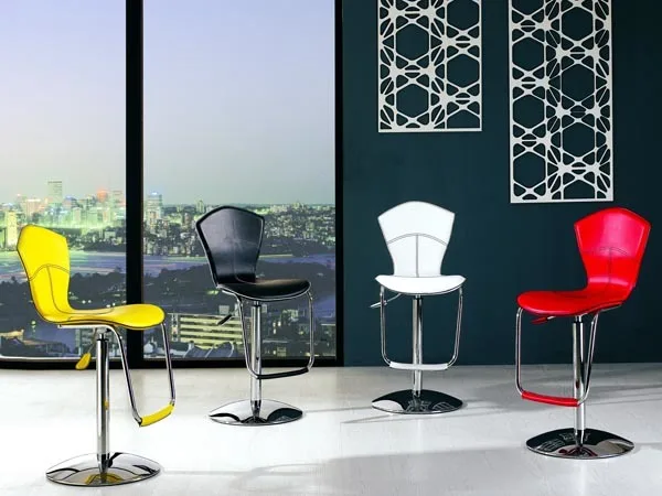 

Deluxe bar chair Custom color coffee house stool 9 colors selection PVC seat free shipping