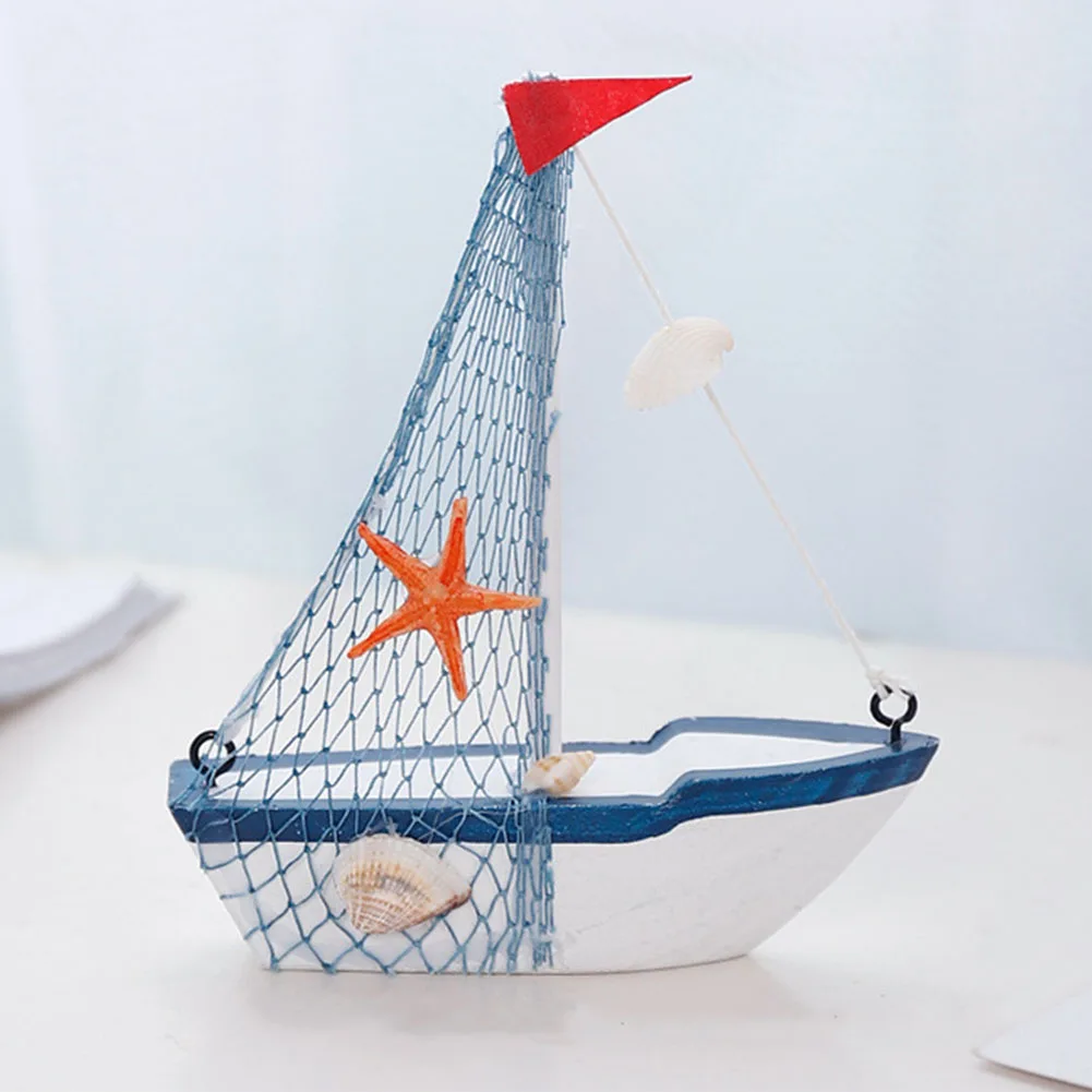 Офисные Детские бутафорские украшения для дома Морской Декор ретро мини деревянная модель парусной лодки игрушки спальня Средиземноморский стиль подарок - Цвет: 5