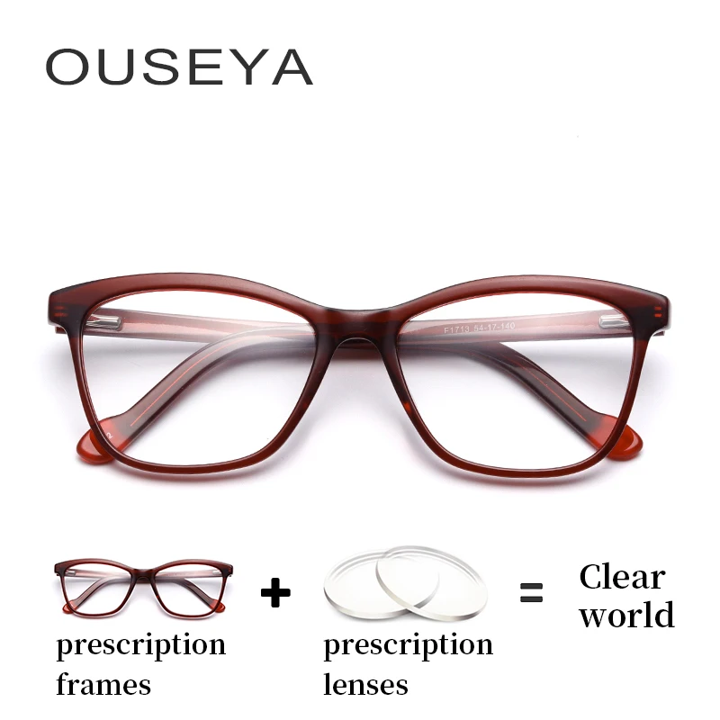 

Acetate Women Optical Eyeglasses Fashion Transition Aspherical Astigmatism Thin Retro Vintage Lens Progressive Eyeglasses #F1713