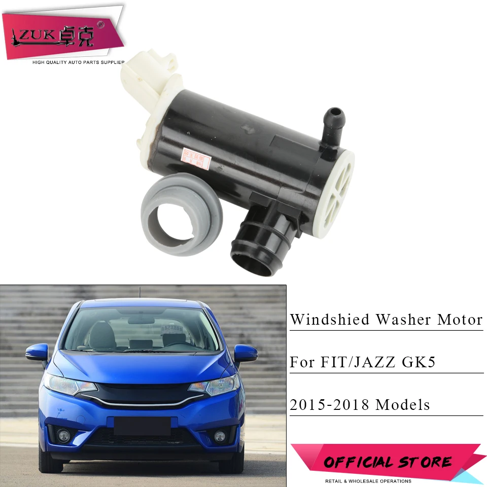 

ZUK Front Rear Windshield Washer Motor Windshield Cleaner Pump For HONDA FIT JAZZ GK5 2015 2016 2017 2018 OE# 76806-T5H-H11