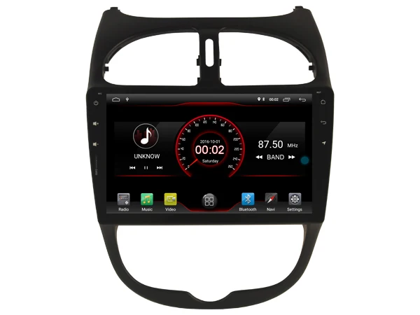 Flash Deal OTOJETA DSP stereo carplay android 8.1.2 car radio for Peugeot 206 PG206 navigation Gps Ips screen video player tape recorder 4