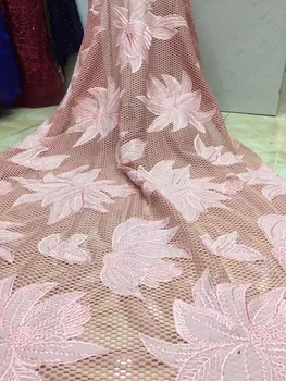 

2018 New style French net lace fabric 3D flower African tulle mesh lace fabric high quality african lace fabric XZ20