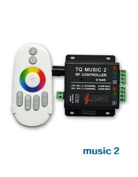 

[Seven Neon]Free shipping high quality 6keys 7colors 6A*3channels 12V 216W RGB LED Strip/lamp RF music touch remote controller