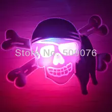 200 шт./партия, 3 шт., легкая мягкая резиновая основа для броши, светодиодный значок на булавке для Хэллоуина