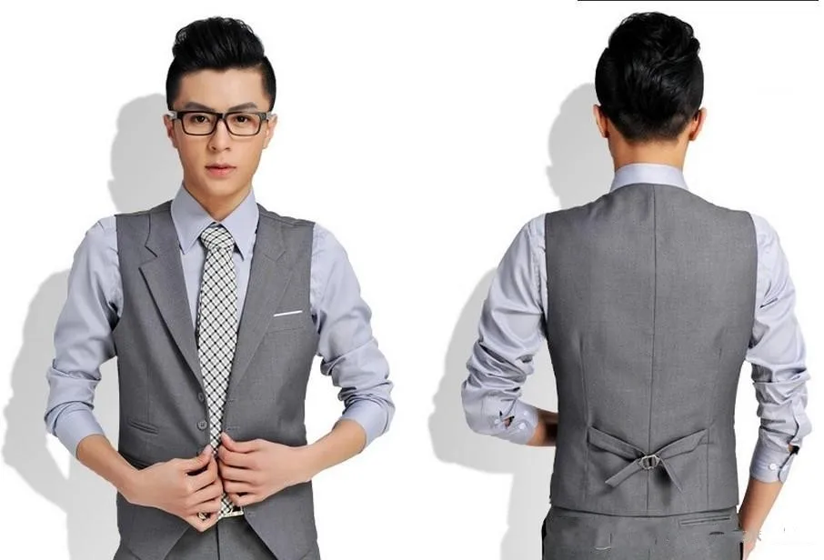 Brand New Groom Vests 3 Colors Groomsmens/Best Man Vest Custom Made Size and Color Five Buttons Wedding/Prom/Dinner Waistcoat