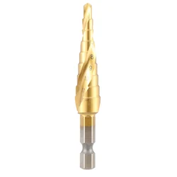 

1pcs HSS Spiral Grooved Step Drill Drills Bit 4-12mm Cut Tool Set Cone drill Bit Cutter Taper Mills DB017
