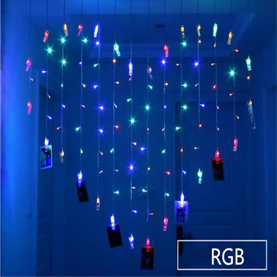 AC220V 2x1.5m Heart Shape 128LED 34 Lamp Clips photo String Lights Holiday Light Christmas Wedding Home Decoration Curtain AC220V 2x1.5m Heart Shape 128LED 34 Lamp Clips photo String Lights Holiday Light Christmas Wedding Home Decoration Curtain