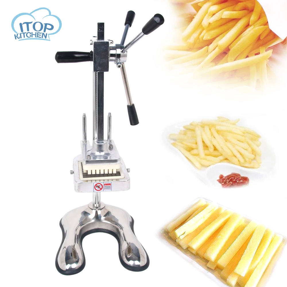 

Manual Cut French Fries Machine Potato Cutter Chips +3 Blades Fruit and Vegetable Making Machine