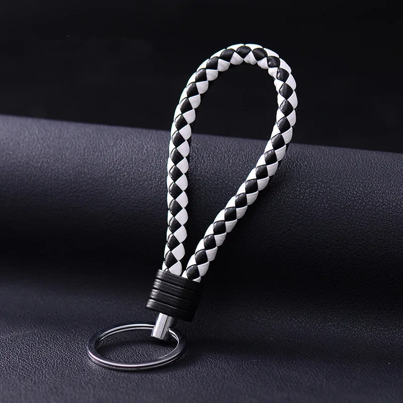 Кожаный брелок для ключей с кисточкой черный кожаный кисточкой|bag pendant|women