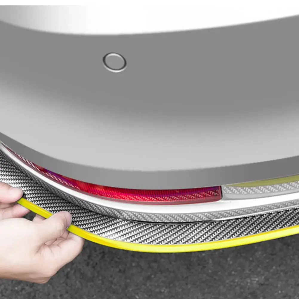 6*2,5 m Protector de coche parachoques delantero divisor de labios Universal de fibra de carbono parachoques de goma de estilo deportivo accesorios para picado de coche 6*2,5 m Protector de coche parachoques delantero divisor de labios Universal de fibra de carbono parachoques de goma de estilo deportivo accesorios para picado de coche