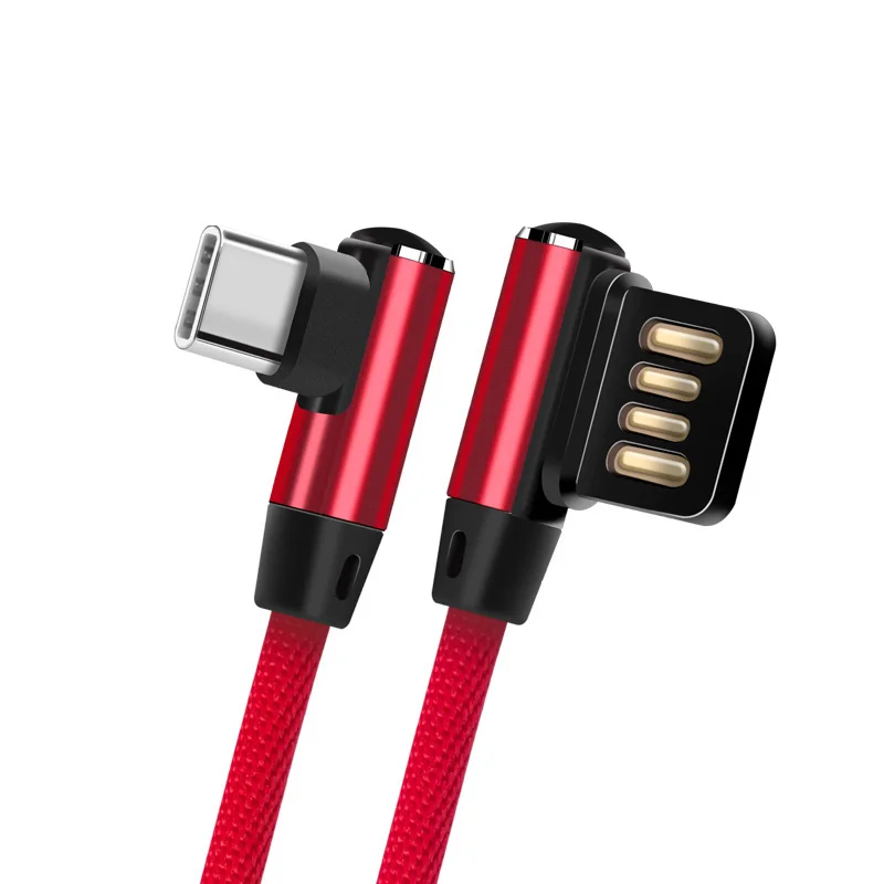 2.4A usb type C 90 градусов USB C кабель для samsung Galaxy S10 S9 Plus Xiaomi Mi 9 8 6 MAX 3 LG USB C P30 кабель передачи данных для быстрой зарядки