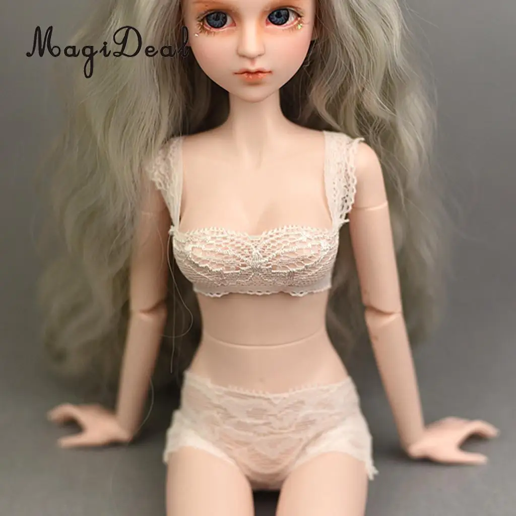 Модный белый кружевной комплект нижнего белья для 1/4 BJD ночь Лолита куклы одежда аксессуары