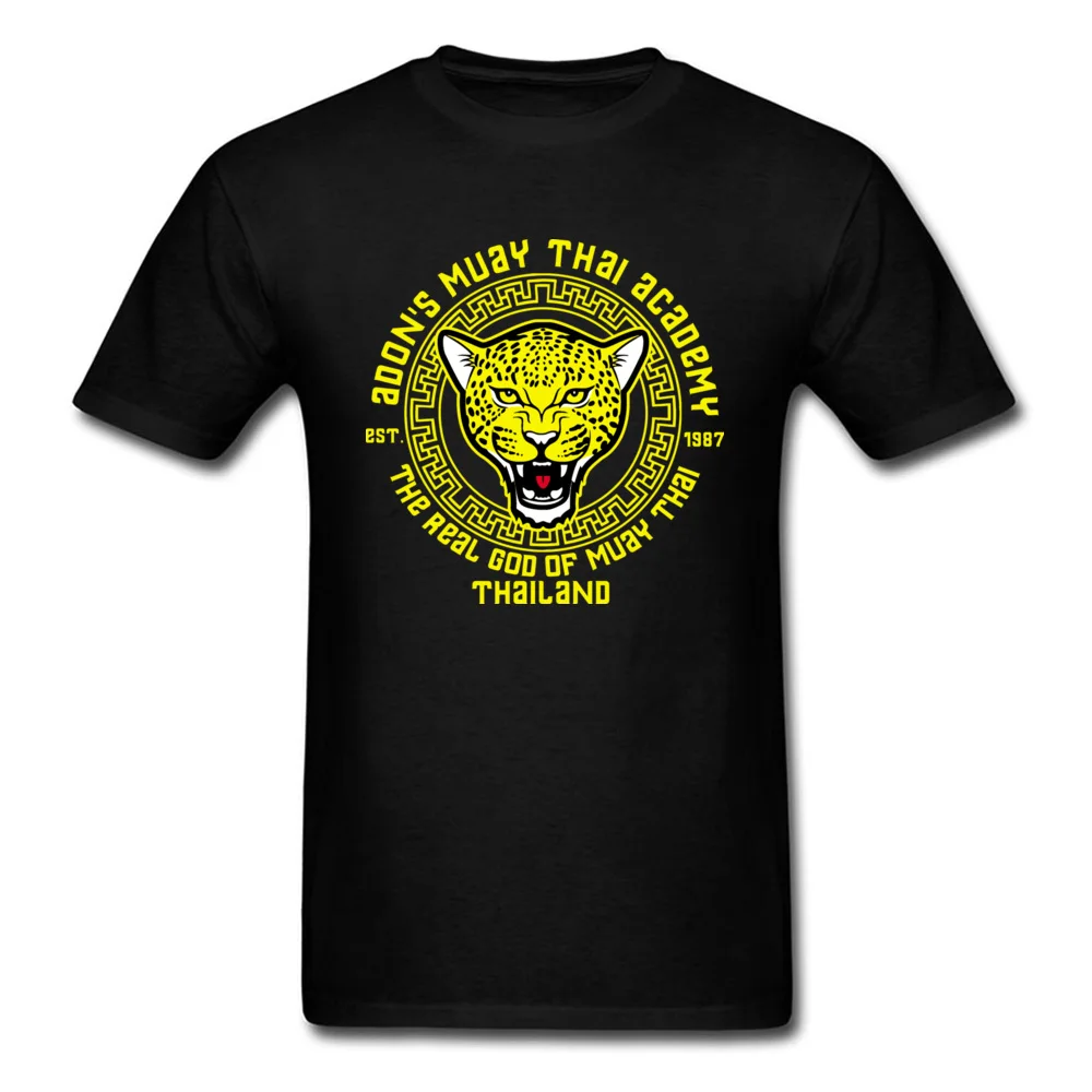 Custom Adons muay thai academy Tops T Shirt for Men Faddish Autumn O Neck Cotton Fabric Short Sleeve T Shirt Funny Sweatshirts Adons muay thai academy black