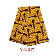 Мягкий воск африканская ткань хлопок Анкара ткань высокого качества печати голландский самый красивый дизайн Мягкая V-L 347