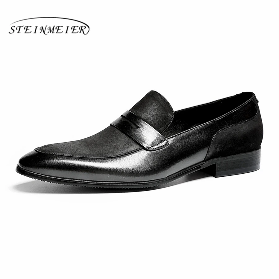 

Men genuine leather brogue shoes business dress banquet suit shoes men brand Bullock wedding oxford shoes for men black