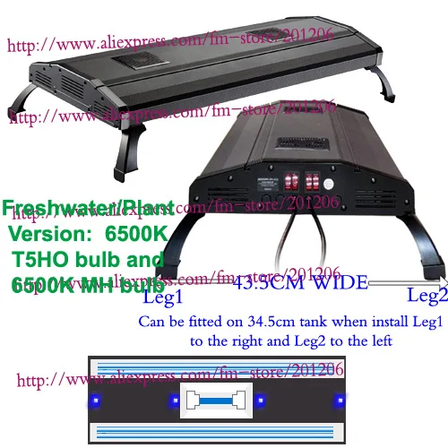 3" металлогалогенные лампы Системы+ T5 246 W-346 W завод пресноводные морские sps lps аквариум для аквариумных животных освещение для аквариума настенный светильник освещение