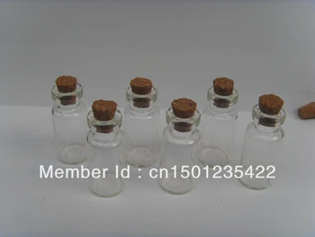 

50pcs lot 16*35mm Tiny vails 3ml clear glass crok bottles, 7mm opening, great for crafts & decorations