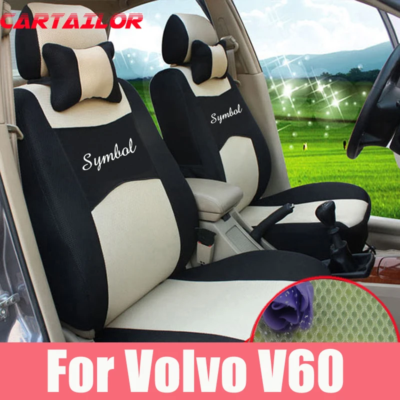 Cartailor сетки автомобилей протектор для Volvo V60 2012 2013 2014 2015 покрытие сидений аксессуары серый автомобиль чехлы для сидений автомобиля мест