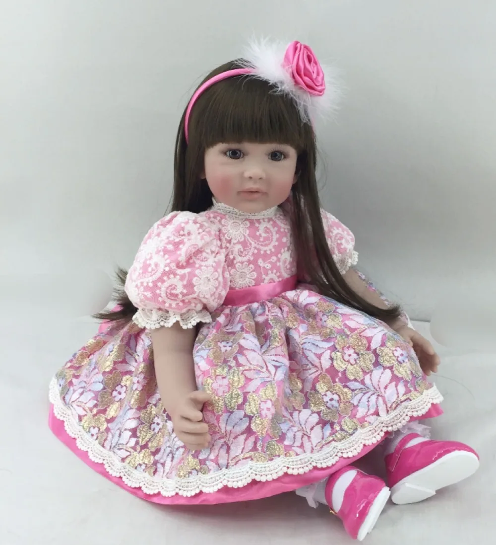 

High-end 55cm bebe princess reborn dolls Lifelike silicone baby reborn doll for children gift real alive reborn bonecas