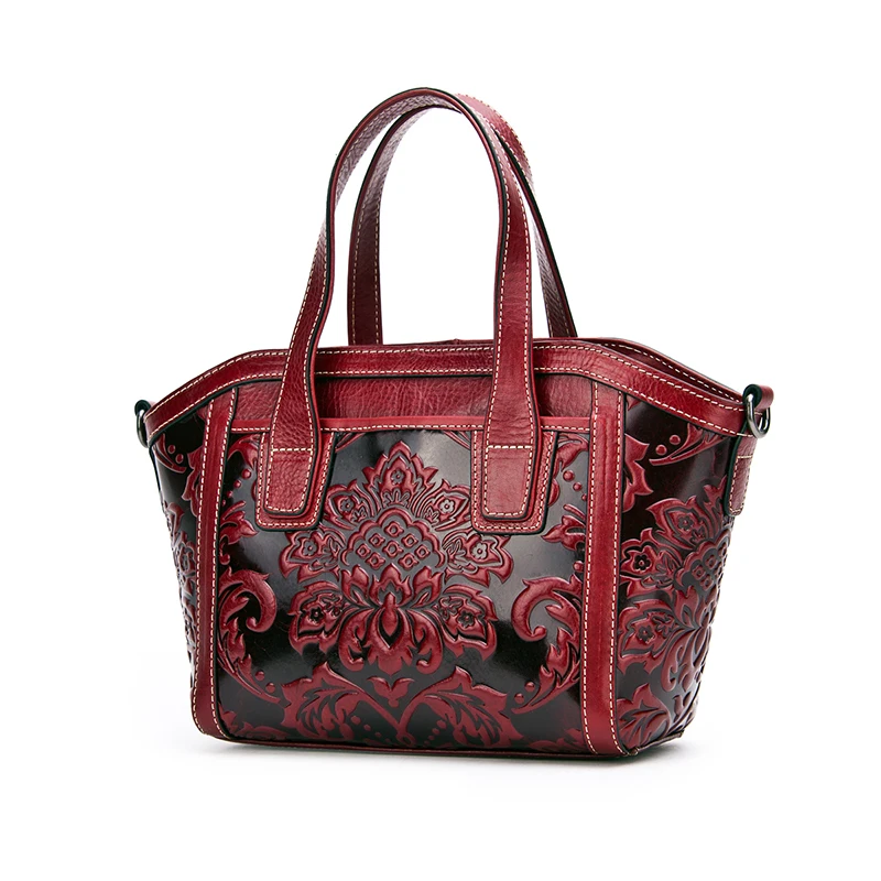

BETHD The new high-end head layer cowhide shell BaoMinZu wind embossed leather handbag handbag