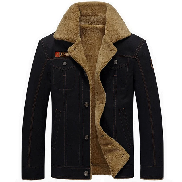 Mountainskin Winter Warm Jackets Thick Fleece Men's Coats Casual Cotton Fur Collar Mens Military Tactical Parka Outerwear SA351 2