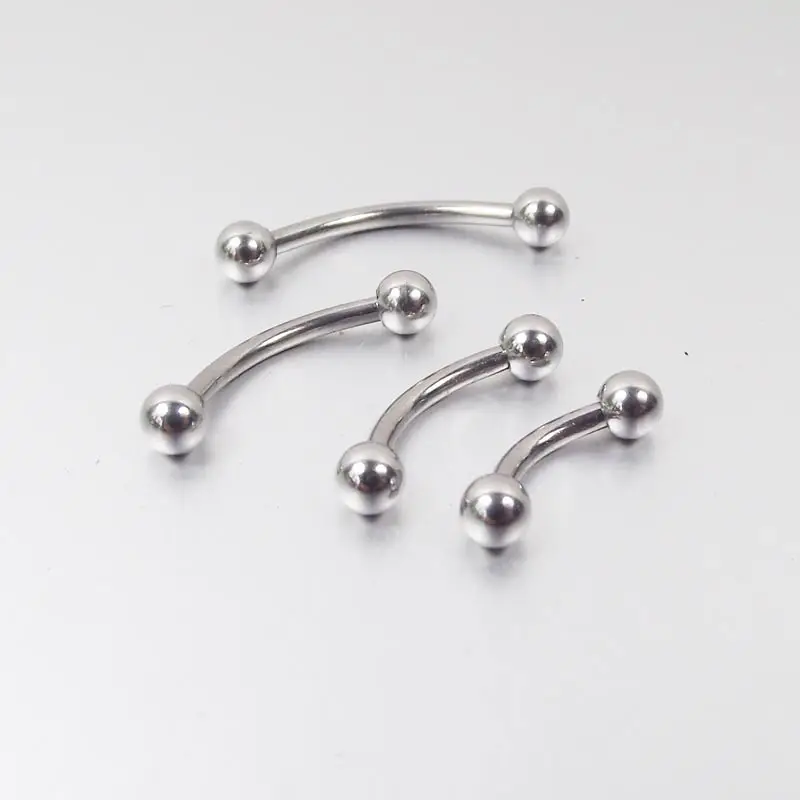 20pcs Cr Acrylic Curved Eyebow Rings Belly Ring Body Jewelry 16G 8mm 10mm 