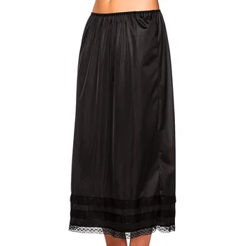 

Under skirt Extender Women Slips Lace Half Skirt Knee Length A Line Black /White