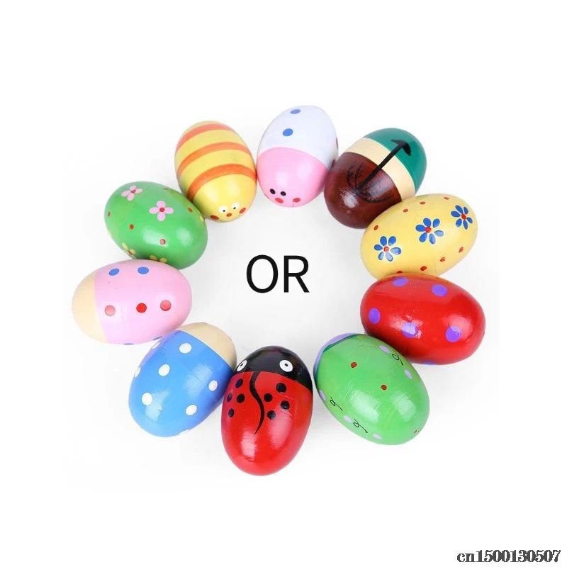 

Wood Sand Eggs Easter Percussion Musical Instruments Kids Early Educational Toys Children Intelligence Development Gift