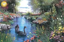 Black Swan Fluorescent paper puzzle 1000 pieces Noctilucent jigsaw puzzles 1000 for adults kids jigsaw puzzles