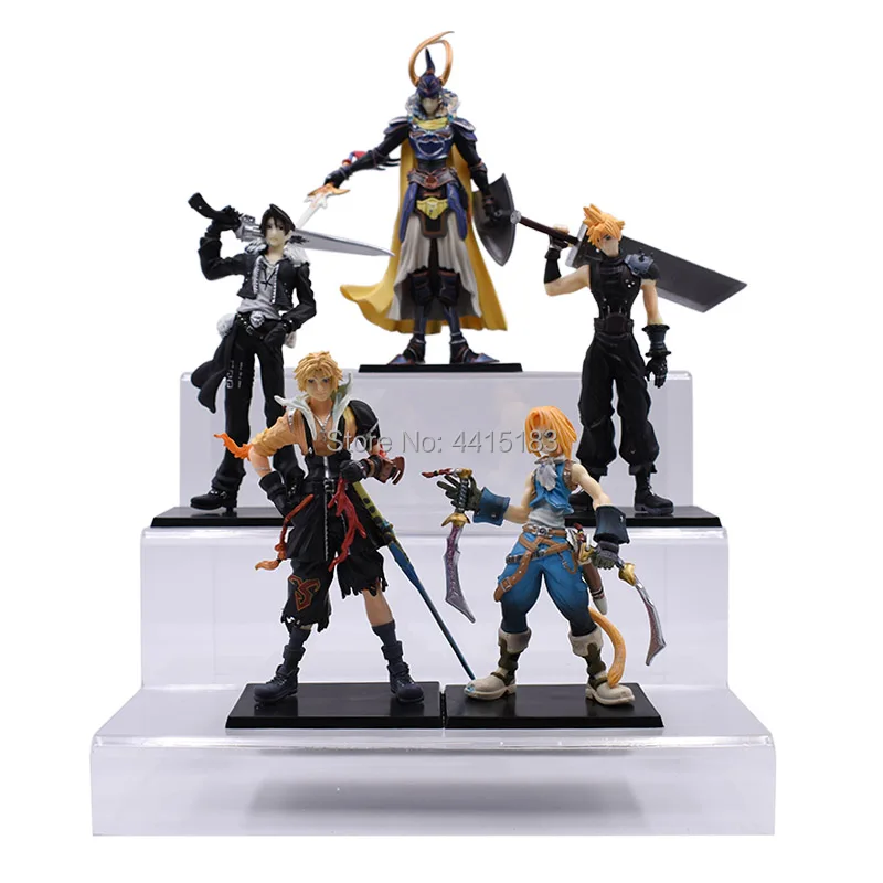 5 pcs/set Anime Final Fantasy Cloud Warrior of Light PVC Action Figure Doll Collectible Model Toy Christmas Gift For Children