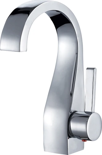

Free ship chrome square bathroom basin vessel sink faucet mixer tap New deck mounted