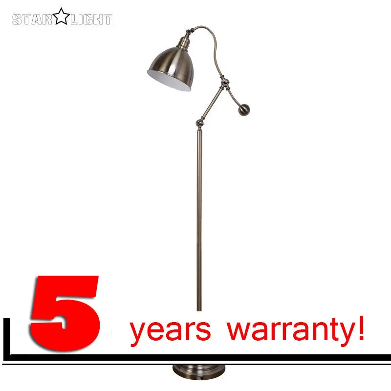 

LOFAHS Adjustable floor lamp machinery punk style Home floor light fixture E27 LED source metal plated bronze floor lamp
