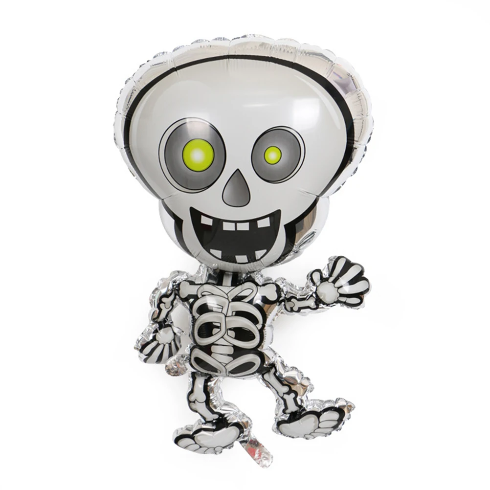 Skull Helium Balloon Dancing Skeletons Foil Balloons Inflatable Toys Halloween Decorations Bar Decor Event Party Supplies