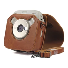 FUJIFILM Instax SQUARE SQ20 SQ10 bolsa de la Cámara Funda de cuero PU Vintage correa de hombro bolsa de la Cámara protectora de la Cámara de transporte cubierta
