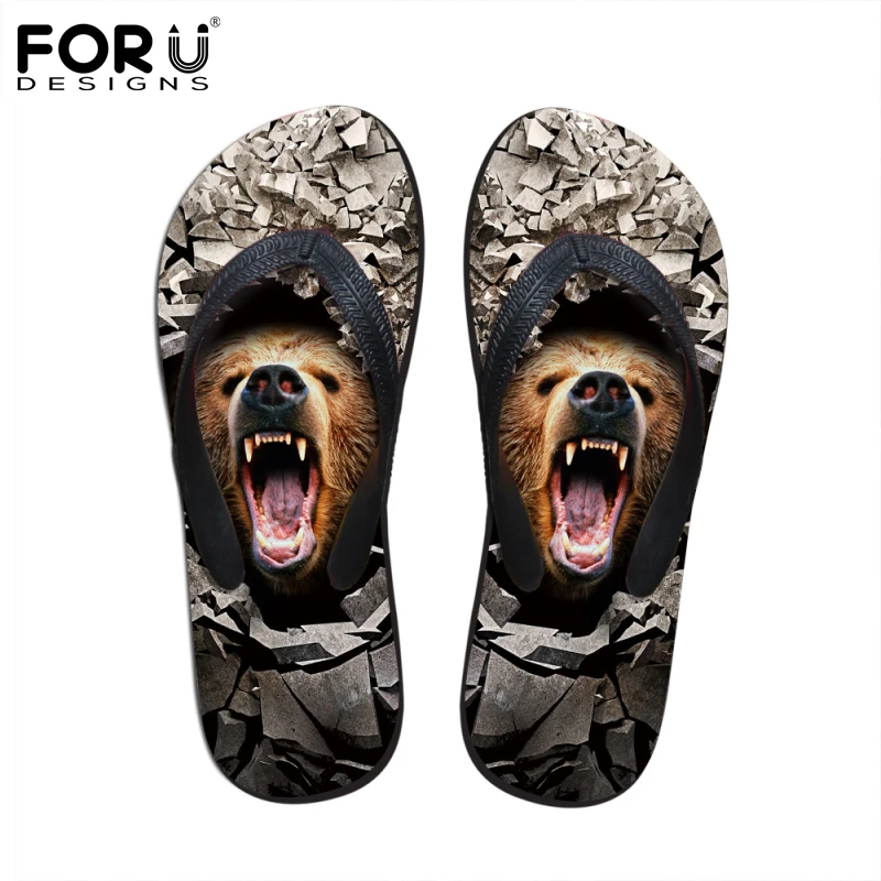 animal flip flops for men
