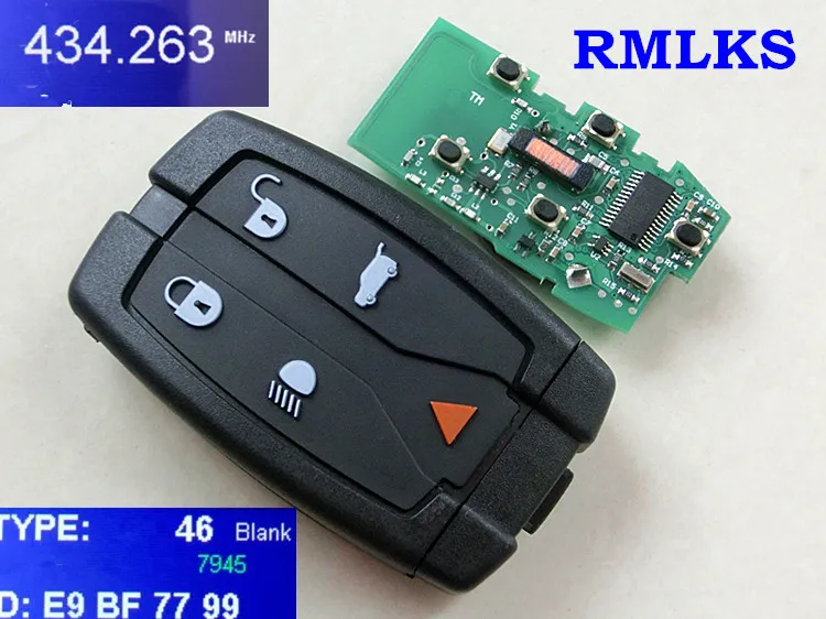 

RMLKS Good Quality Remote Car Key 5 Button Smart Card 315MHz 433MHZ electronic ID46 chip Fit For Land Rover Range Freelander 2