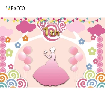 

Laeacco Pink Dance Ballet Girl Birthday Party Portrait Photography Background Customized Photographic Backdrops For Photo Studio