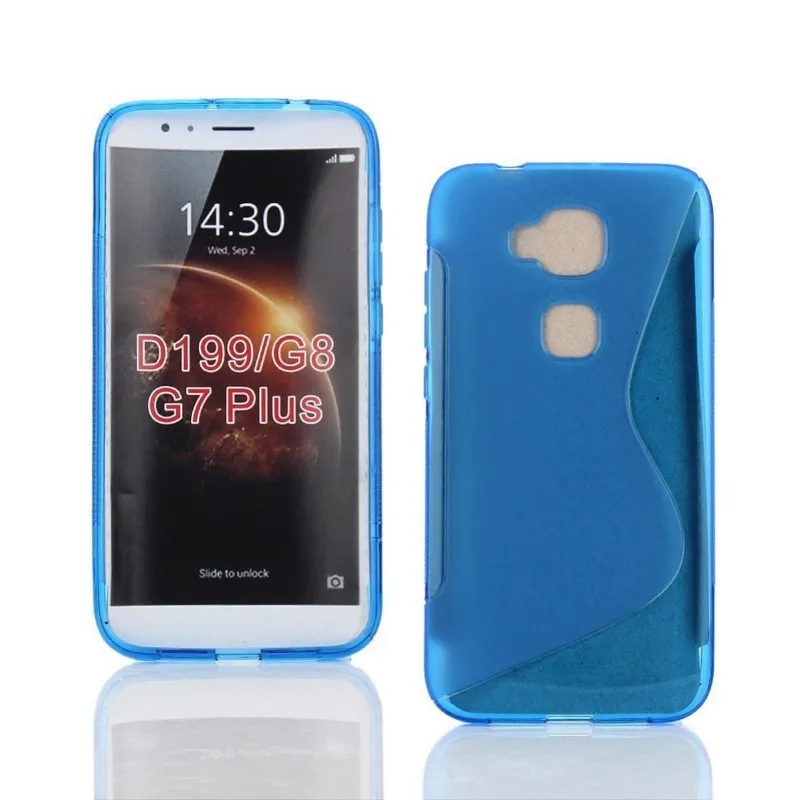 

Anti Skiding Soft TPU S Line Back Pouch Covers Case for Huawei ascend g8 d199 (Maimang 4) 8 Colors